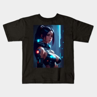 Cyberpunk girl Kids T-Shirt